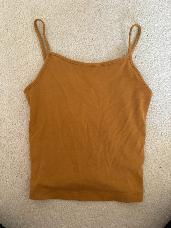 Mustard Crop Tank Top 1