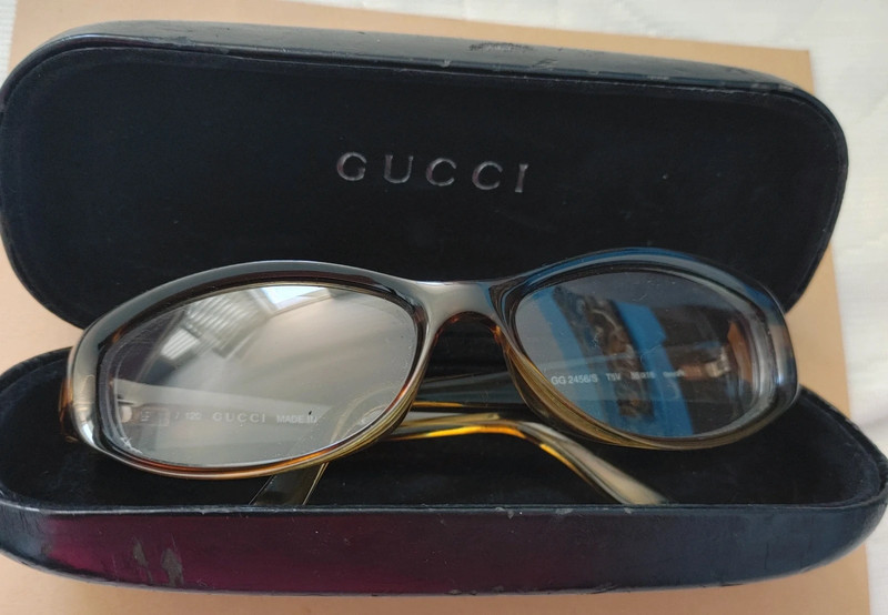 90s Brown Amber Gucci Sunglasses Frames GG 2456/S T5V - Vinted