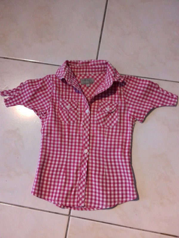 Chemise fille 4 ans manches courtes