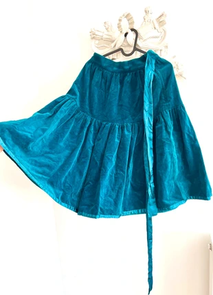 Jupe taille haute velours et soie bleu, 42, brand: Vintage, condizioni: Ottime, taglia: XL / IT 46 / EU 42, €50.00, €53.20 include la Protezione acquisti