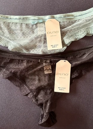 Lot de 2 Tanga noir et bleu turquoise, brand: autre, condizioni: Nuovo con cartellino, taglia: M / IT 42 / EU 38, €5.00, €5.95 include la Protezione acquisti