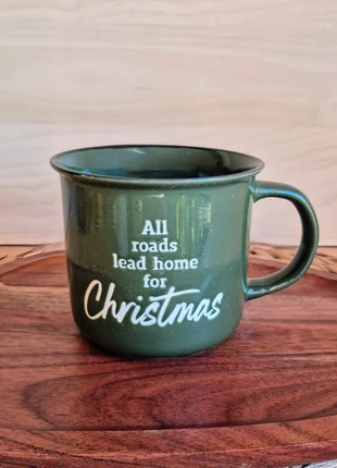 Taza Cerámica de Navidad Verde, marca: Mug, estado: Muito bom, €8.00, €9.10 inclui Proteção do Comprador
