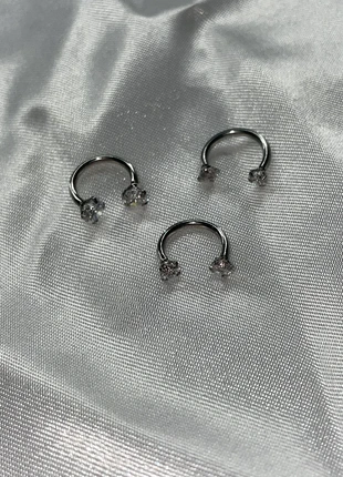 3 piercings argentées en acier inoxydable neufs en excellent état, état: Neuf avec étiquette, 3,50 €, 4,38 € Protection acheteurs incluse
