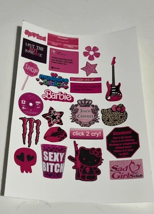 Mcbling y2k scene emo sticker sheet, condition: New without tags, £1.00, £1.75 includes Buyer Protection
