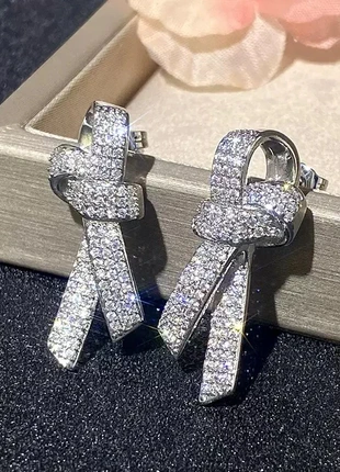 Full zircon knot stud earrings, brand: smile pearl, condition: New without tags, £8.50, £9.63 includes Buyer Protection Pro