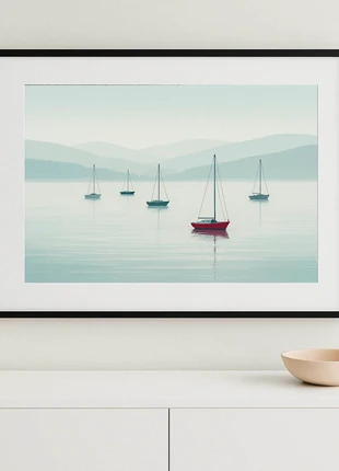 Lámina decorativa Original "Cinco veleros", marca: Original, estado: Nuevo con etiquetas, 9,90 €, 11,10 € Protección al comprador incluida