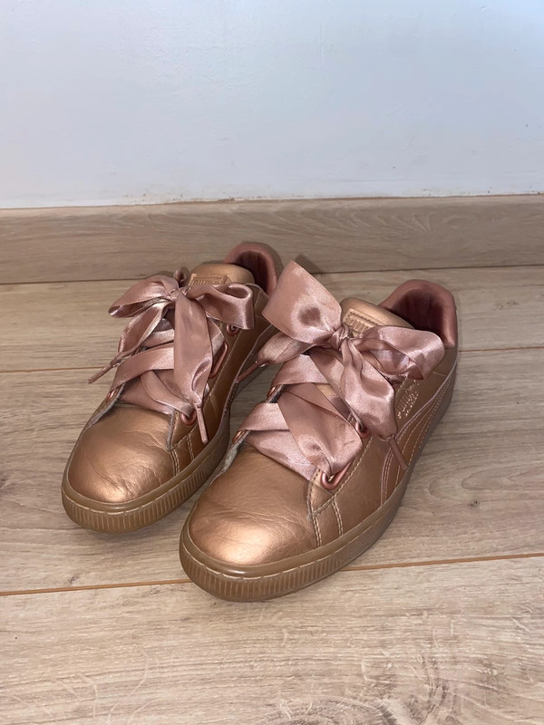 Puma rose top lacet satin