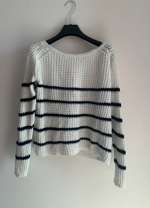 White & navy striped crochet jumper – ONLY – size M, marca: ONLY, estado: Muy bueno, tamaño: M / 38 / 10, 7,00 €, 8,05 € Protección al comprador incluida
