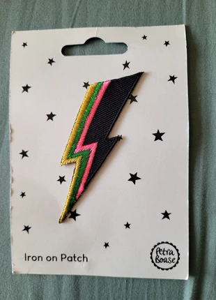 Petra Boase Iron On Lightening Bolt Embroidered badge, brand: petra boase, condition: New with tags, £3.00, £3.85 includes Buyer Protection