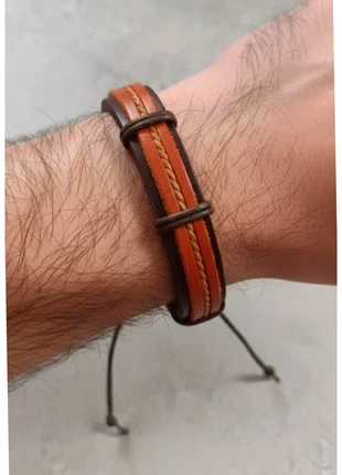 bracelet homme neuf cuir tricolore marron Camel et beige ajustable, marca: pas de marque, estado: Nuevo sin etiquetas, 5,00 €, 5,95 € Protección al comprador incluida