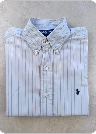 Chemise vintage manches courtes Ralph Lauren Blake 100% coton à rayures violet/lila taille S, brand: Ralph Lauren, condizioni: Ottime, taglia: S, €15.90, €17.40 include la Protezione acquisti Pro