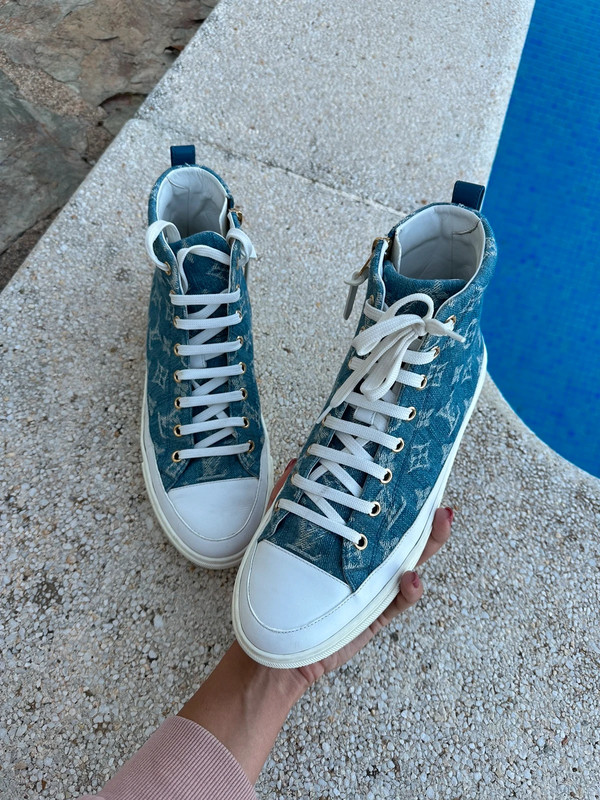 Louis Vuitton Stellar High Top Denim Sneakers - Vinted