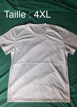 T-shirt d'été blanc, état: Neuf sans étiquette, taille: 4XL, 5,00 €, 5,95 € Protection acheteurs incluse