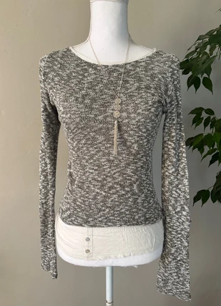 T-shirt manche longue gris vintage bershka S Femme, marca: Bershka, estado: Muy bueno, tamaño: S / 36 / 8, 2,00 €, 2,80 € Protección al comprador incluida