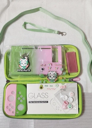 🎅 switch case and accessories on pink/green 🎅, brand: I’m different, condition: New with tags, £4.99, £5.94 includes Buyer Protection Pro