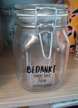 Cadeautje weckpot bedankt voor het schooljaar, marca: merkloos, estado: Novo sem etiquetas, €7.95, €9.05 inclui Proteção do Comprador Pro
