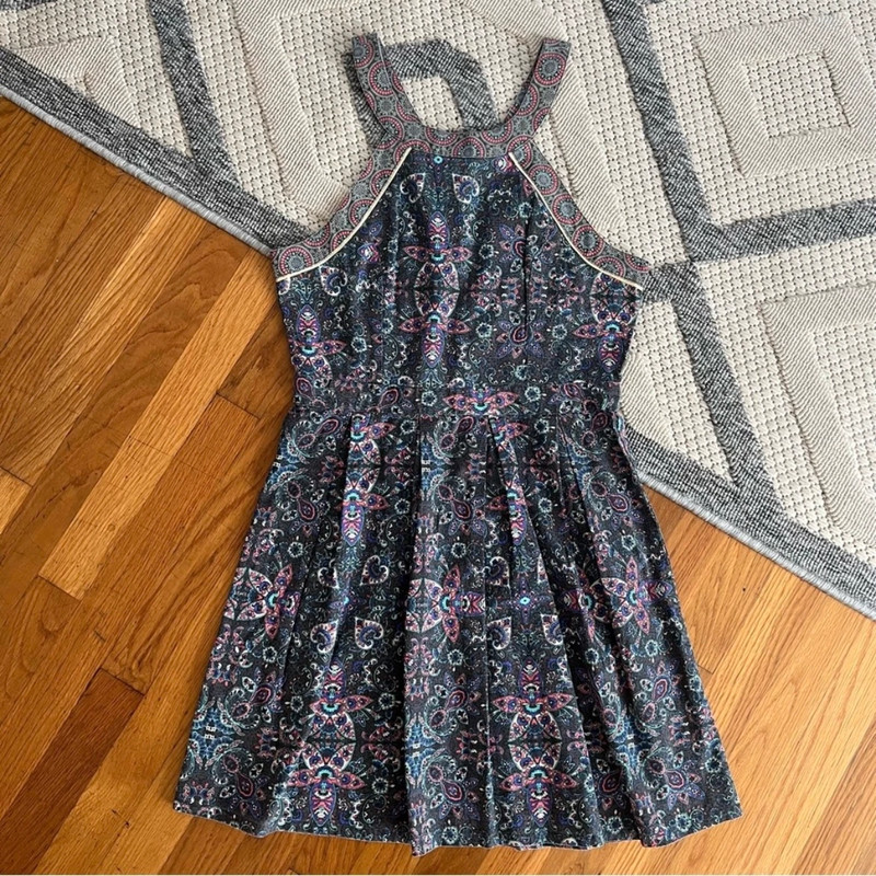 American Eagle Paisley Print Halter Mini Dress 1