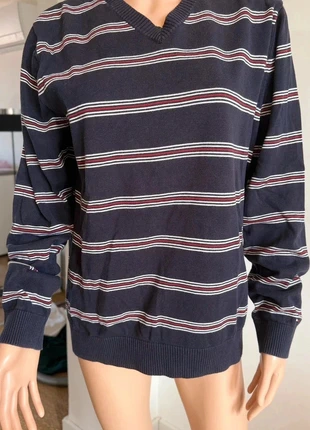 Pull Tommy Hilfiger marine à rayure - Taille L - Femme, marque: Tommy Hilfiger, état: Très bon état, taille: L / 40 / 12, 19,90 €, 21,60 € Protection acheteurs incluse