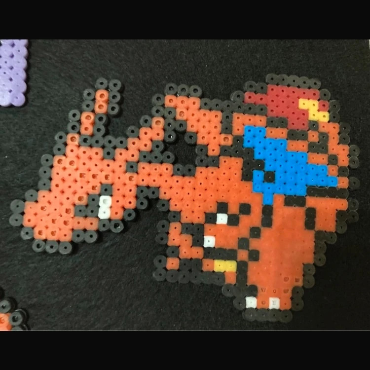 Pokemon Evolution Charmander Charmeleon Charizard Pixel Art sprite 1 gen gameboy pyssla hama beads 4