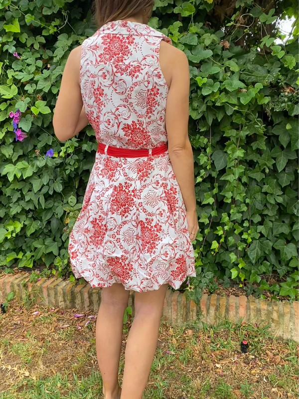 Vestido estampado bombacho corto