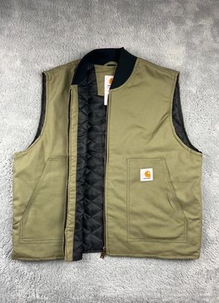 Veste sans manche/jacket Detroit Carhartt kaki taille l rework, marke: Carhartt, zustand: Sehr gut, größe: L, 39,90 €, 42,60 € inklusive Vinted-Käuferschutz