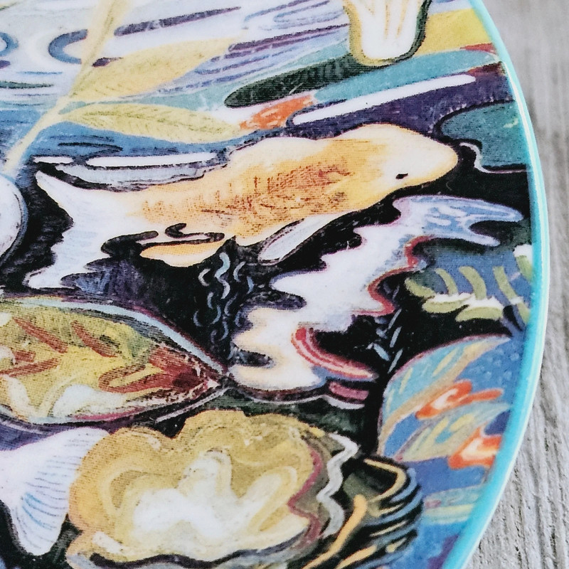 "Koi" 4.75" Royal Kendal The Alex Williams Collection Collector's Plate with Goldfish Koi Fish Pond 3