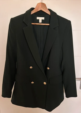 Blazer cintré vert foncé, marque: H&M, état: Très bon état, taille: S / 36 / 8, 10,00 €, 11,20 € Protection acheteurs incluse