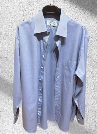 Camicia blu Prada taglia L, marca: Prada, estado: Nuevo sin etiquetas, tamaño: L, 70,00 €, 74,20 € Protección al comprador incluida