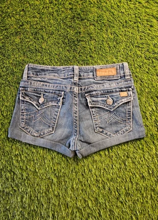 Miss Me Y2K Vintage Denim Mini Shorts - Embroidered Pocket Detail, brand: Miss Me, condition: Very good, size: S / 36 / 8, €32.00, €34.30 includes Buyer Protection