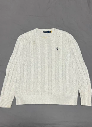 Pull torsadé Ralph Lauren gris M, marca: Ralph Lauren, estado: Bom, tamanho: M, €50.00, €53.20 inclui Proteção do Comprador