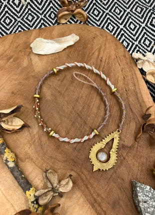 Bijou de cheveux, ateba, macramé pierre de Lune, état: Très bon état, 28,00 €, 30,10 € Protection acheteurs (Pro) incluse