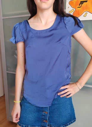 Top en simili satin, brand: Boutique indépendante, condition: Very good, size: S / 36 / 8, €5.00, €5.95 includes Buyer Protection