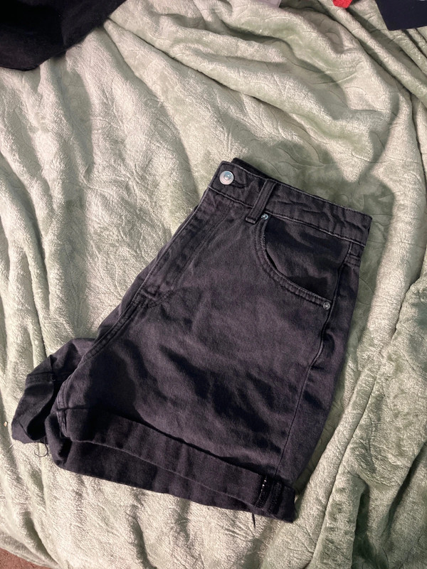 H&M denim shorts black 5