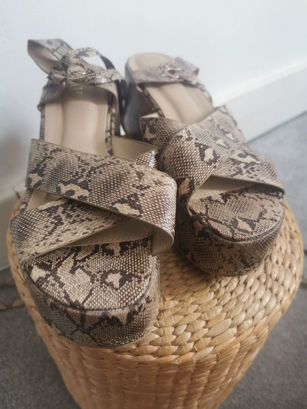 Snakeskin flatforms sale