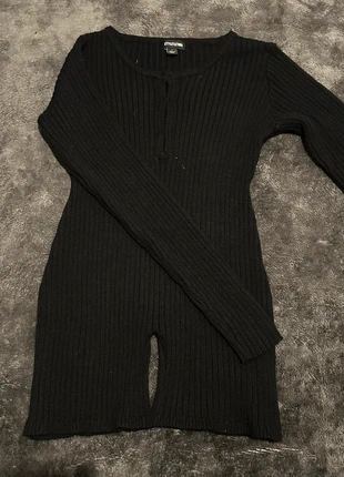 PrettyLittleThing Long Sleeve Ribbed Unitard/Playsuit UK L, brand: PrettyLittleThing, condition: Very good, size: L / UK 16-18, £2.50, £3.33 includes Buyer Protection