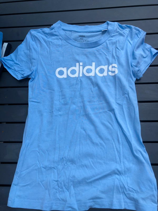 T shirt adidas bleu top ciel