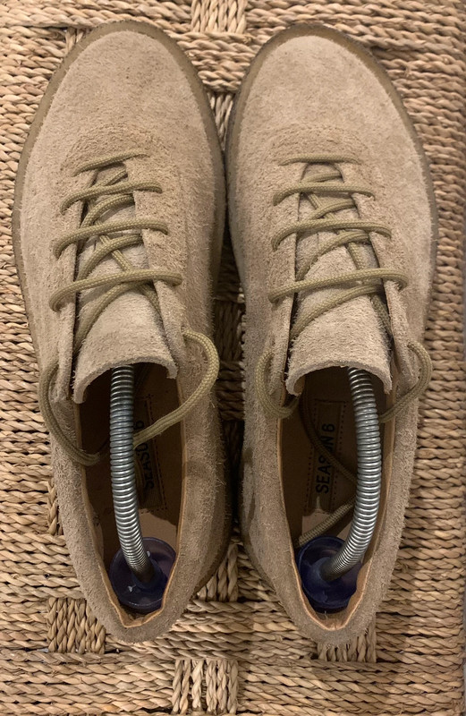 Yeezy shaggy sale suede trainers