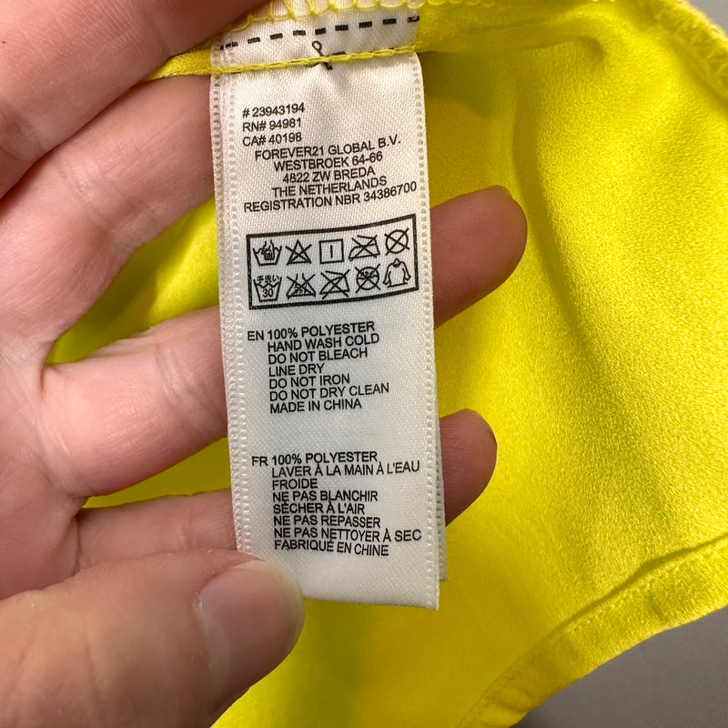 Forever 21 neon yellow sleeveless blouse 5