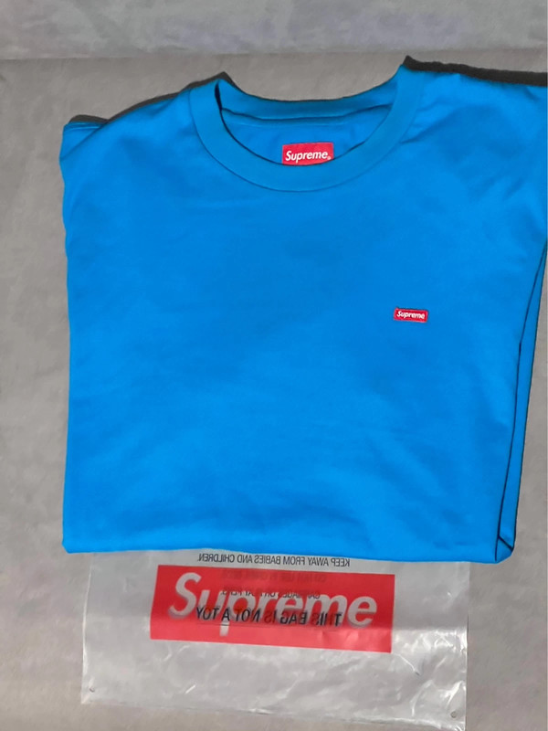 Royal blue supreme sales shirt