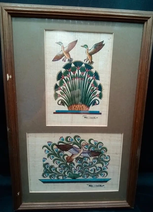 Vintage Egyptian bird prints framed and glazed 13'' x 8.5'', brand: Art, condition: Very good, £14.99, £16.44 includes Buyer Protection