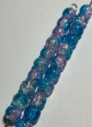 A551, lot de 21 perles craquelées 8mm verre, estado: Novo sem etiquetas, €2.10, €2.91 inclui Proteção do Comprador Pro