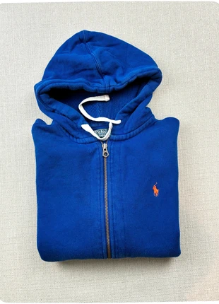 Hoodie à capuche Polo Ralph Lauren full Zip bleu roy / taille L/ logo brodé orange sweat, brand: Polo Ralph Lauren, condizioni: Ottime, taglia: L, €55.00, €58.45 include la Protezione acquisti
