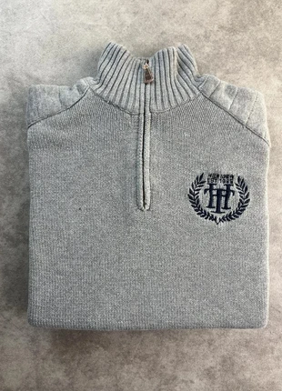 Half zip 1/4 zip col camionneur Tommy Hilfiger | gris logo brodé | Taille XS, marca: Tommy Hilfiger, estado: Muy bueno, tamaño: XS, 30,00 €, 32,20 € Protección al comprador Pro incluida