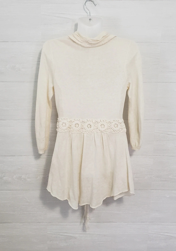 Anthropologie Knitted & Knotted Ivory Tie Cardigan 4