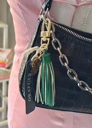 Accessoires pour sac ou porte clé cuir vert, marca: Draeger, estado: Nuevo con etiquetas, 2,00 €, 2,80 € Protección al comprador incluida