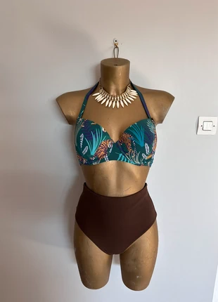 Haut de maillot de bain vert avec imprimé animaux etam neuf 90D, brand: Etam, condizioni: Nuovo con cartellino, taglia: Altro, €15.00, €16.45 include la Protezione acquisti