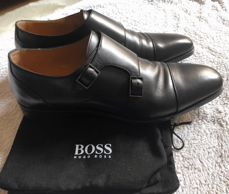 Chaussures Homme Hugo Boss doubles boucles noires