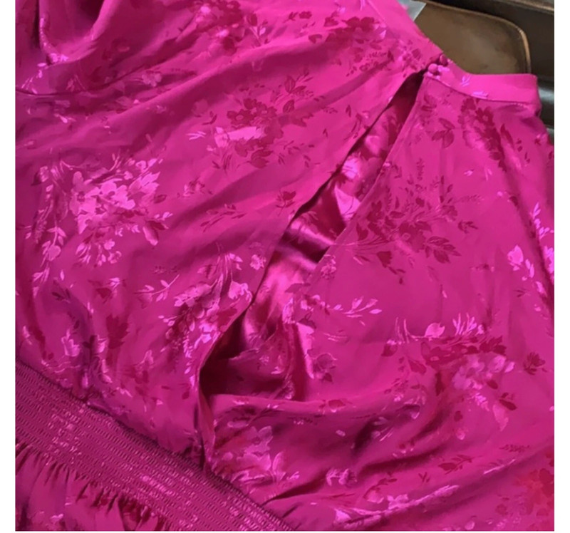 Forever21 + hot pink satin blouse 3