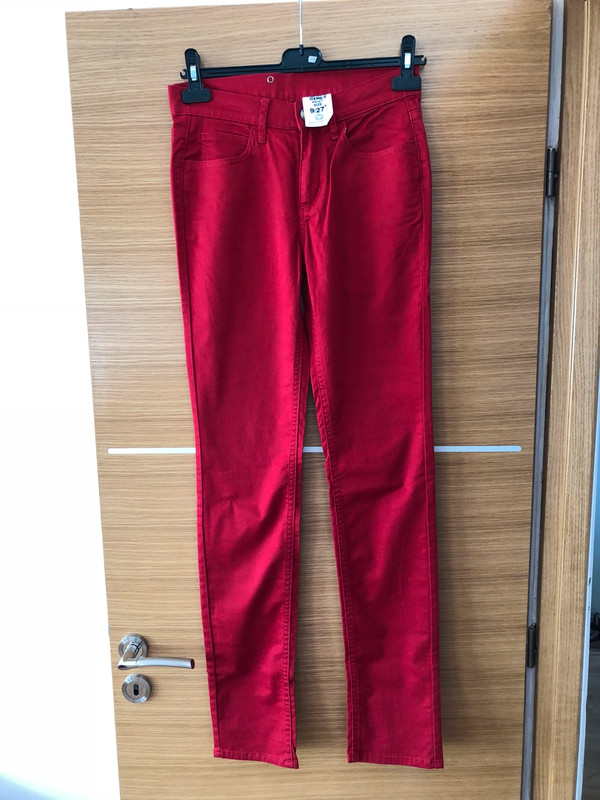 Pantalon rouge slim 5