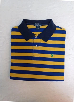 Polo rayé jaune et bleu Ralph Lauren taille L 14-16 – RLP11, marque: Ralph Lauren, état: Très bon état, taille: L, 29,00 €, 31,15 € Protection acheteurs incluse